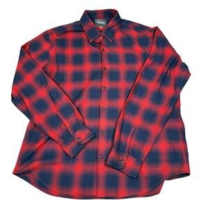 Bonobos Mens Size XXL Slim Fit Red Lacquer Plaid Button Up Shirt NWT